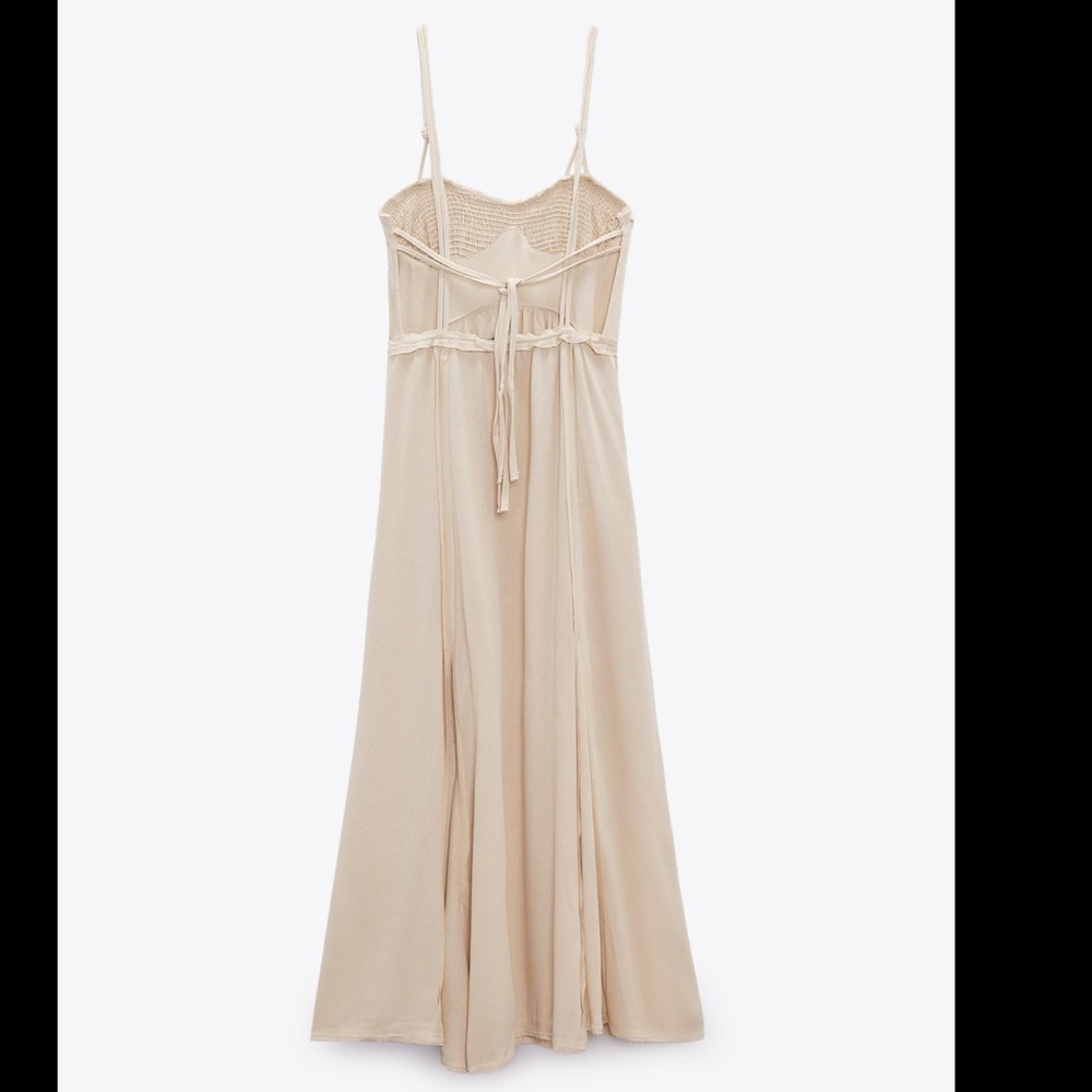 Zara rustic frayed flowy dress, RENEWCELL x ZARA collab - Picture 9 of 11